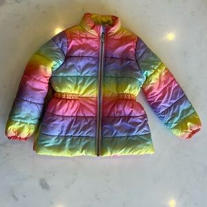 Kids HQ Rainbow Puffer Jacket 4T